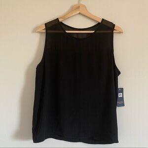 Rachel Roy Sheer Shouldered Sleeveless Top